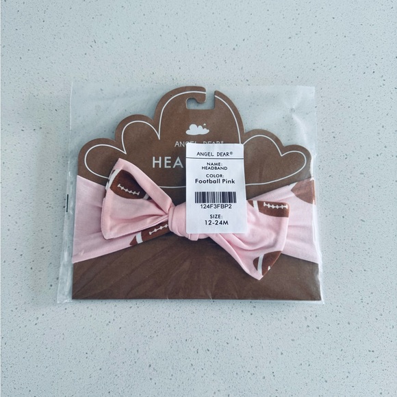 Angel Dear Headband Football Pink Size 12-24 Months NWT - Picture 2 of 3